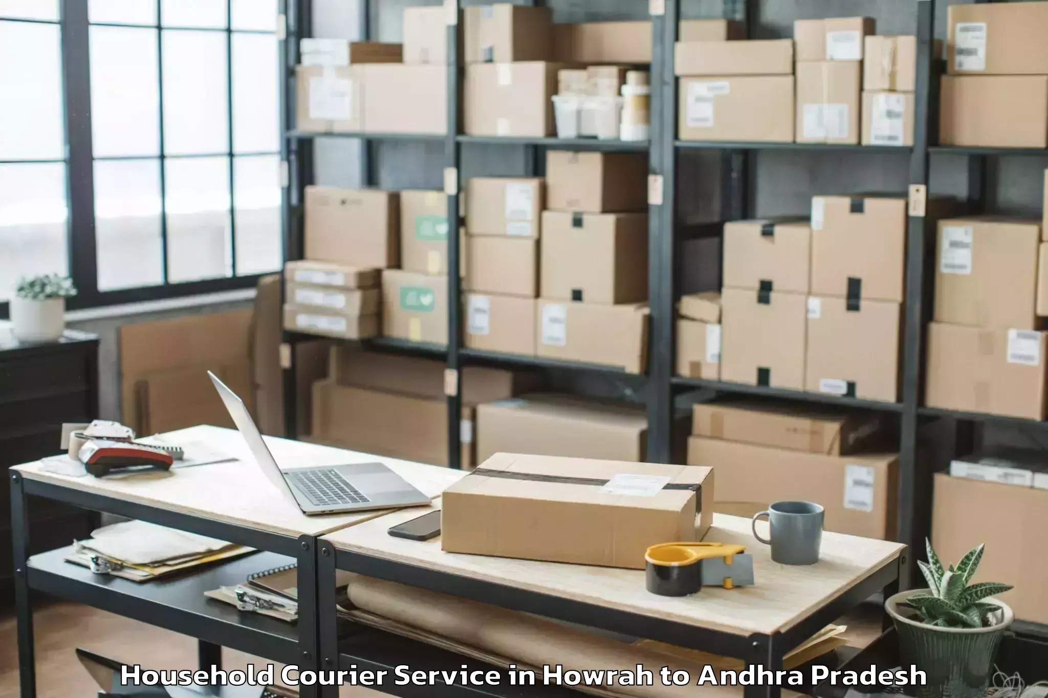 Discover Howrah to Kirlampudi Household Courier